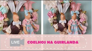 Casal de Coelhos - Guirlanda - PASSO A PASSO