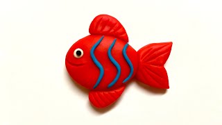 ❤️ Clay art - how to make cute fish /  model craft tutorial  DIY