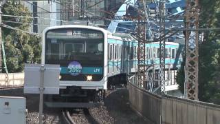 京浜東北線 根岸線 快速 大宮行き 桜木町到着 ありがとうHM 209系