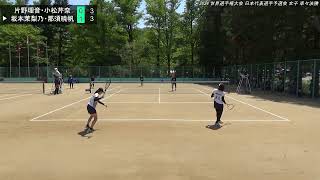 2024年 世界選手権大会 日本代表選手予選会 女子 準々決勝 片野理音・小松芹奈(東京 ヨネックス)　対　坂本茉梨乃・那須暁帆(愛知 アドマテックス)