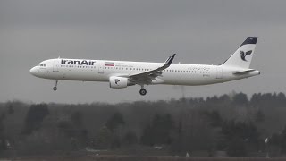 Iran Air Airbus A321 EP-IFA Takeoff and Landing at Hamburg Airport