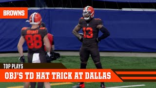 OBJ's TD Hat Trick at Dallas | Cleveland Browns