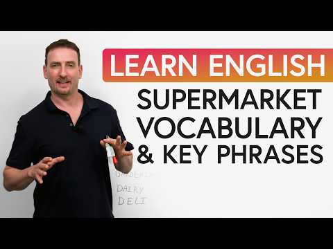 Learn English vocabulary: shopping in the supermarket