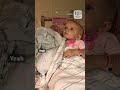 Adorable Toddler Girl is Overprotective of Newborn Sister