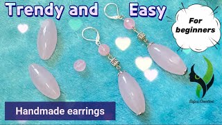 Trendy \u0026 Easy DIY Beaded Earrings for Beginners | Easy Handmade Beads Earrings