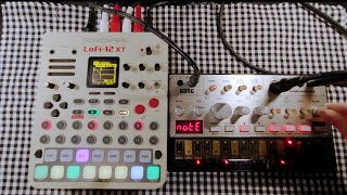 Sonicware Lofi-12 XT \u0026 KORG Volca Bass (acid house / synth jam 2025 #1)