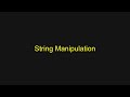 Python Tutorial - String Manipulation
