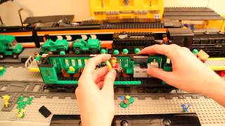 LEGO Train passenger wagon, dining wagon, restaurant carriage [MOC]