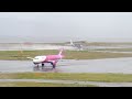 sfj スターフライヤー 　a320　kix　雨の中での離陸