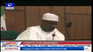 Reps' Move To Simplify Process Of Impeaching President Fails