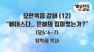 요한복음 강해 12 (유익희 목사) 5장[1] 베데스다.. 은혜의 집이었는가?