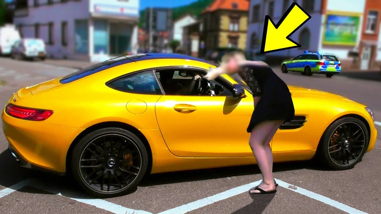 GOLD DIGGER PRANK Mercedes AMG GTS | Rich Kid 2017 Prank - YouTube