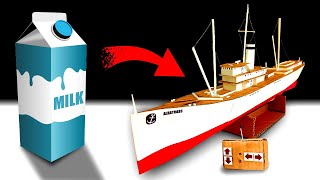 Making a new model - DIY RC cardboard ship, how to make a boat