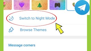 Telegram Switch to Night Mode Settings