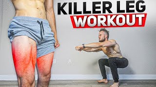 Get Strong Legs in 7 MIN | Killer HOME LEG WORKOUT (NO EQUIPMENT)