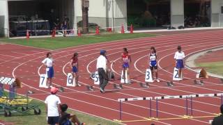 2017.06.17 京築地区中学陸上 低学年女子80ｍH決勝