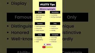 Advance synonyms | #ielts #english #vocabulary #synonyms #ieltspreparation #education #shorts