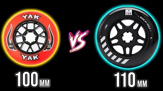 100mm inline skate wheels vs 110mm wheels