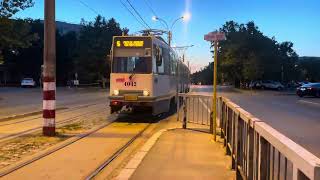 Tramvaiul V3A-2S-93 #4042 paraseste stația Sos. Pipera pe linia 5