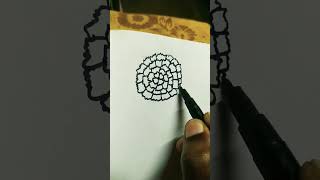 easy marigold flower drawing#shorts #kidsvideo