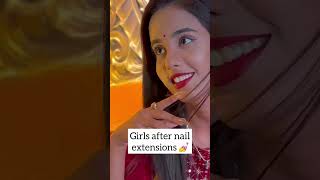 girls after nail extensions…💅 #payalpanchal #shorts