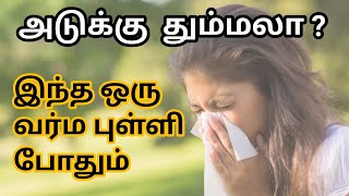 அடுக்கு தும்மல், கொட்டாவி நிறுத்த வர்ம மருத்துவம் | Stop Sneezing Using Vamakalai Point | 9487261280