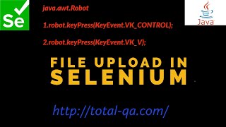 File Upload in Java,Selenium,Robot Class,java.awt