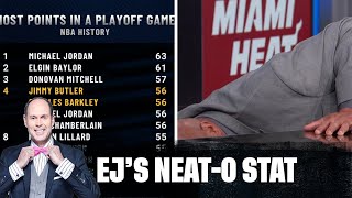 Chuck Went Searching For Shaq’s Playoff Career-High 🤣 | EJ's Neat-O Stat