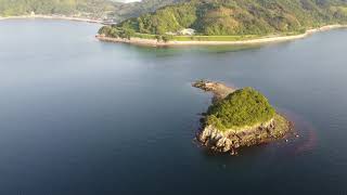 ドローン空撮 干潮時の鍋島   4K映像