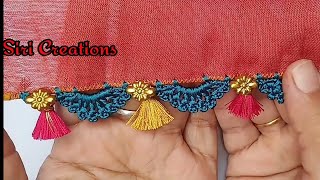 Saree Kuchu-Tassel #83 / ಸೀರೆ ಕುಚ್ಚು /simple Saree kuchu design with beads tutorials for beginners