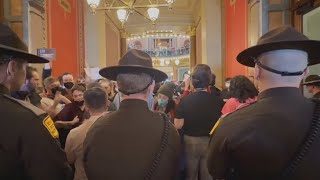 Bill removing transgender civil rights sparks protests at Iowa State Capitol