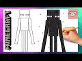 How To Draw Enderman from Minecraft | Easy Drawing Tutorial