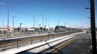 Via 73 EMD F40PH 6457 arriving from Toronto to Windsor Oakville GO/VIA Station January 21 2011