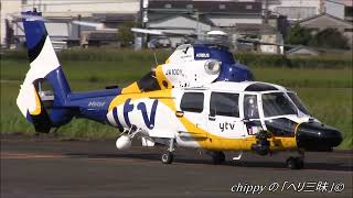 AIRBUS AS365 DauphinⅡ(c/n:7059) Takeoff Yomiuri TV BroadCasting JA100Y