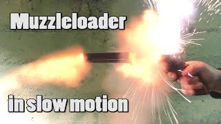 Muzzleloader in slow motion