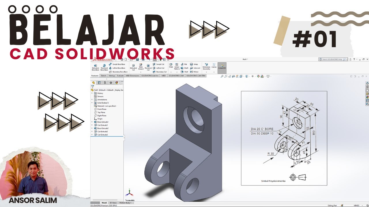 Belajar Solidworks 01 Youtube Belajar Solidworks 01 Youtube