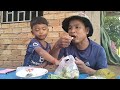 funny video 2brother ញុំាស្វាយខ្ចីអំបិលម្ទេស យ៉ាងឆ្ងាញ់ ជាតិណាស់😋