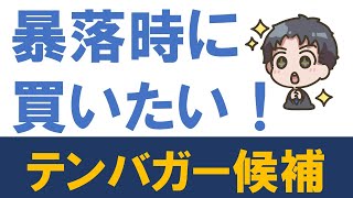 暴落時に買いたい！テンバガー候補４銘柄