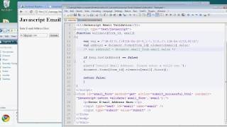 Javascript Email Validation Form Using Regular Expressions Part 2 of 2