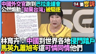 【94要客訴】中國外交官跑到巴拉圭議會公然煽動「拋棄台灣」被驅逐！林育卉：中國到世界各地侵門踏戶馬英九、蕭旭岑還可憐同情他們？！