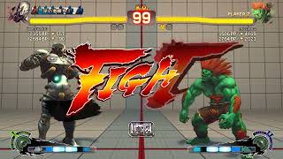 [USF4PC] vs ミゾテルさんのブランカ x2 [ウル4]