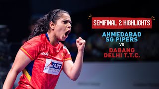 Ahmedabad SG Pipers v Dabang Delhi T.T.C. | IndianOil UTT 2024 | Semi Final 2 - Highlights