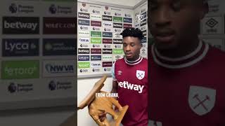 Mohammed kudus is now the king of Africa football ⚽️ #1mviewers #sportsnews #westham