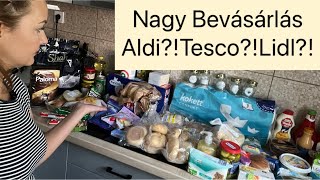 Hóvégi Nagy Bevásárlás 3 boltban?!/Aldi?!Tesco?!Lidl?!/2022 október/