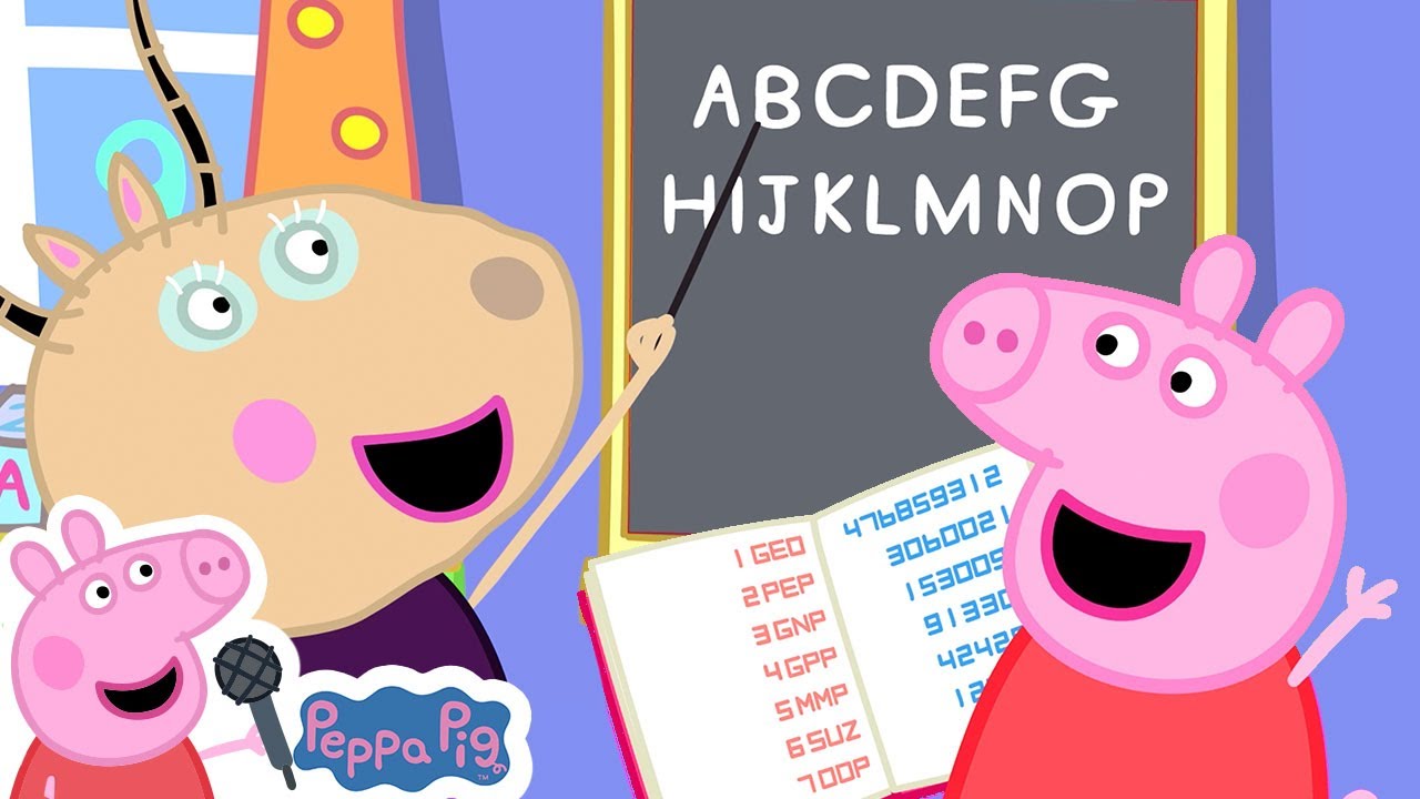 The Alphabet Song, ABC Song | Peppa Pig Songs | Nursery Rhymes + Kids ...