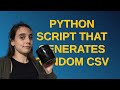 Codereview: Python script that generates random csv