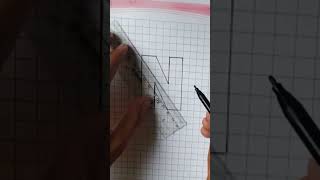 #easy how to draw #3dletter N#viral #shorts #art #youtube
