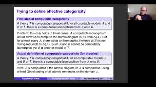 Russell Miller, "Computable structure theory with noncomputable structures"
