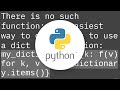 Mapping over values in a python dictionary