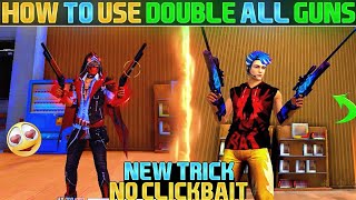 how to get double sniper \u0026 m1887 in training | free fire double gun new glitch | training ground